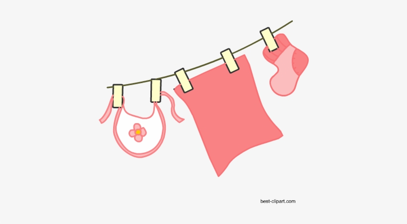 Baby Clothes Line Png - Clip Art, transparent png #828697