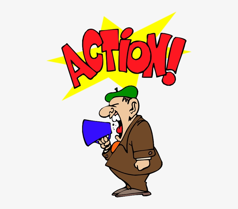 Man, Person, Shouting, Action, Director, Producer - Actions Speak Louder Than Words Clip Art, transparent png #828917