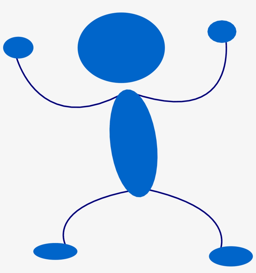 Stickman Stick Figure Angry Yelling - Angry Blue Stick Figure, transparent png #828991