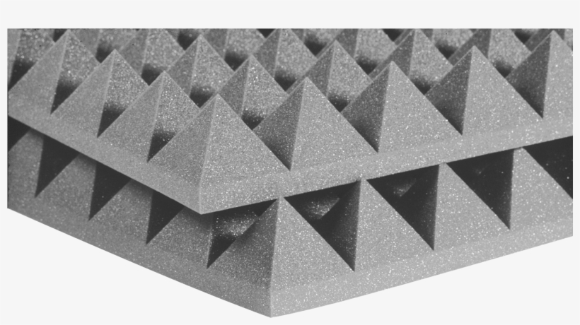 View Larger - Auralex 4" Studiofoam Pyramid 2'x2'x4" Panels (6 Pack), transparent png #829494