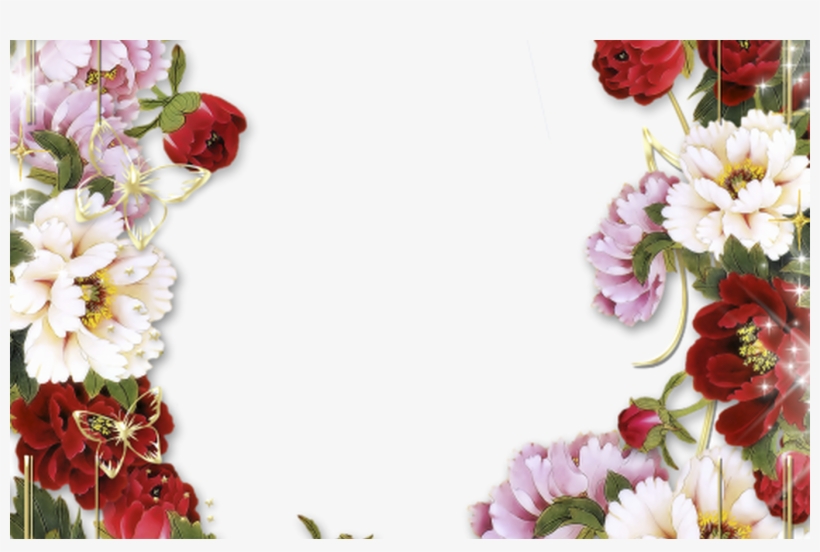 Pinterest Flower - Hd Floral Border Free, transparent png #8200131