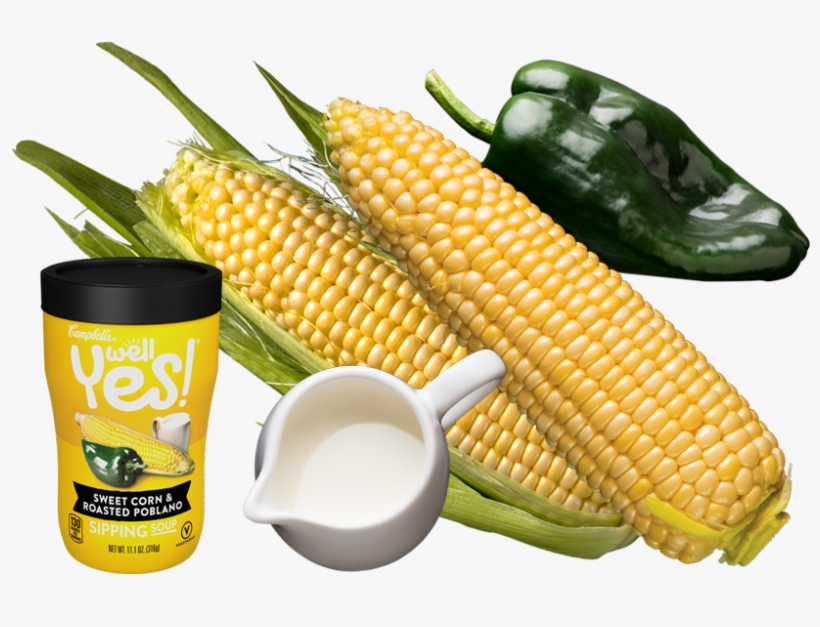 Sweet Corn & Roasted Poblano Sipping Soup - Corn Kernels, transparent png #8200788