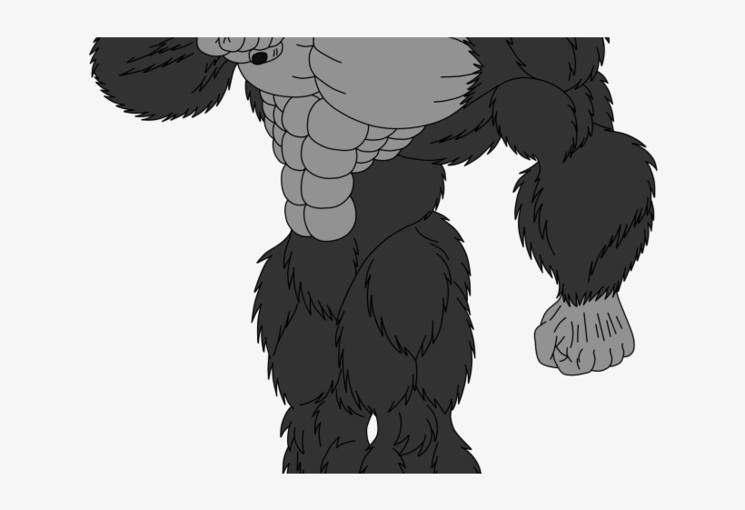 Gorilla Clipart Muscle - Muscular Gorilla, transparent png #8200943