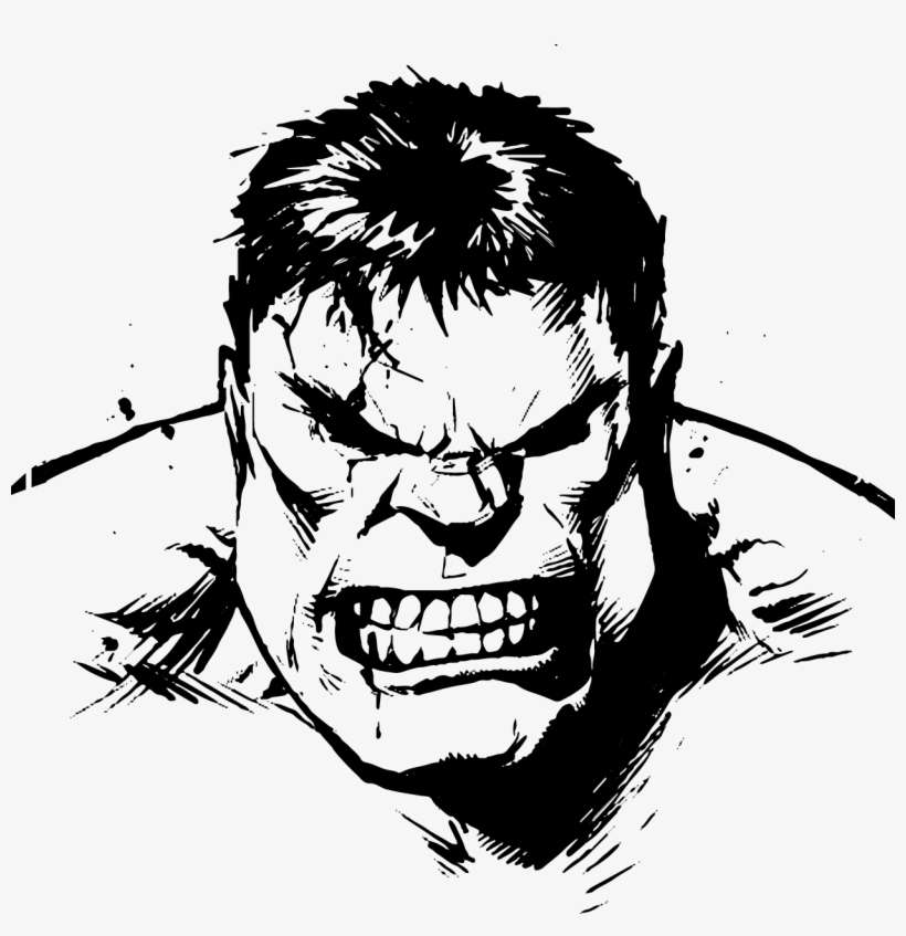 Clipart Transparent Hulk Clipart Black And White - Hulk Sticker Design, transparent png #8201323