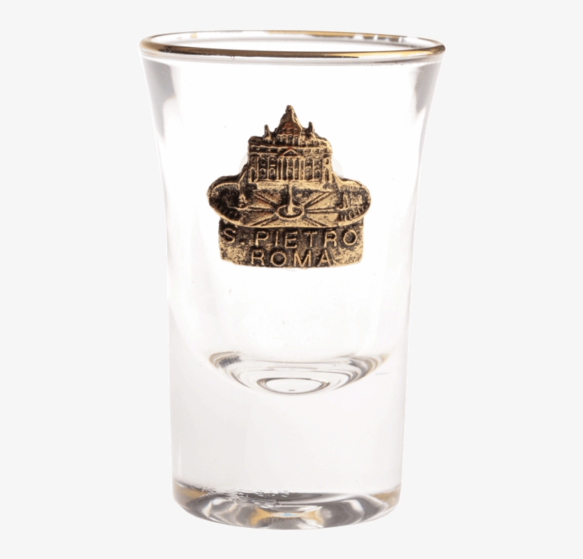 Small Glass With A Gold Plaque - Alcoholic Beverage, transparent png #8201949