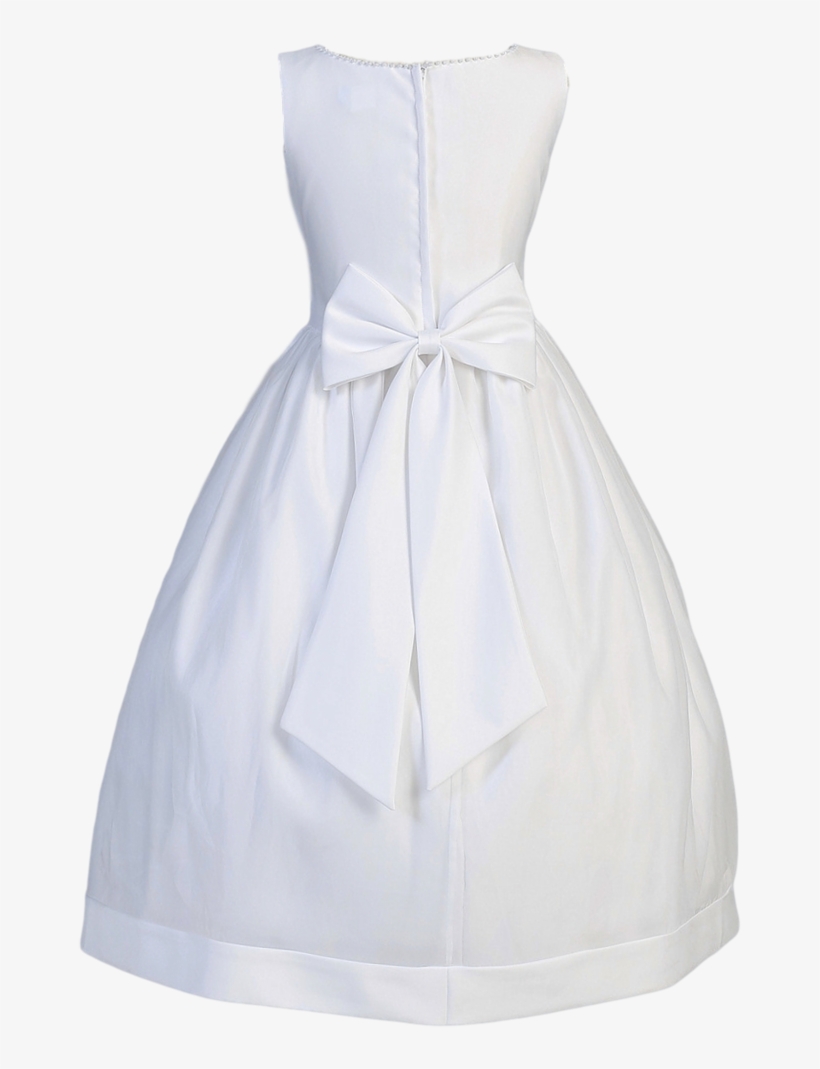 Satin & Organza First Communion Dress W Bolero Jacket - Satin Holy Communion Dresses, transparent png #8201985