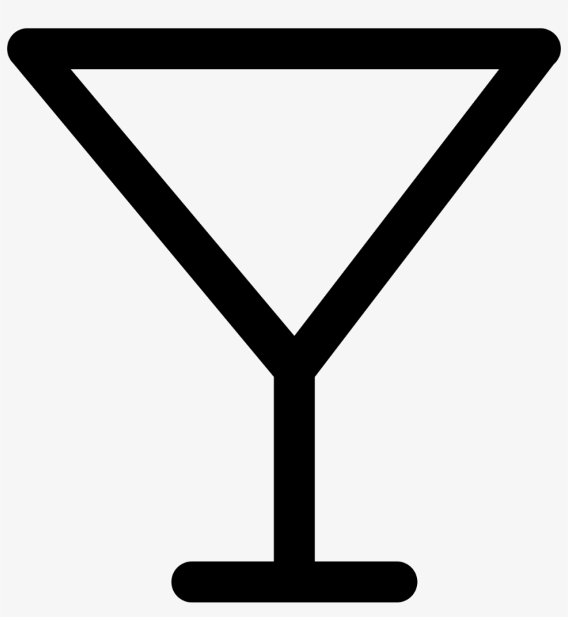 Cocktail Glass Outline Comments - Cocktail Glass Outline, transparent png #8202613