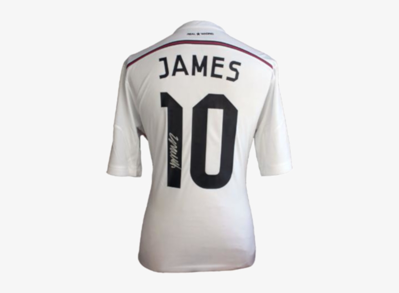 Maillot Domicile Real Madrid Cf 2014-15 Dédicacé Par - Sports Jersey, transparent png #8202697