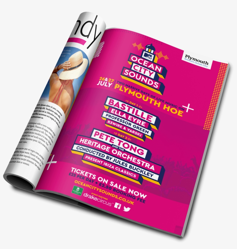 Ocean City Sounds Magazine Advert - Brochure, transparent png #8203225