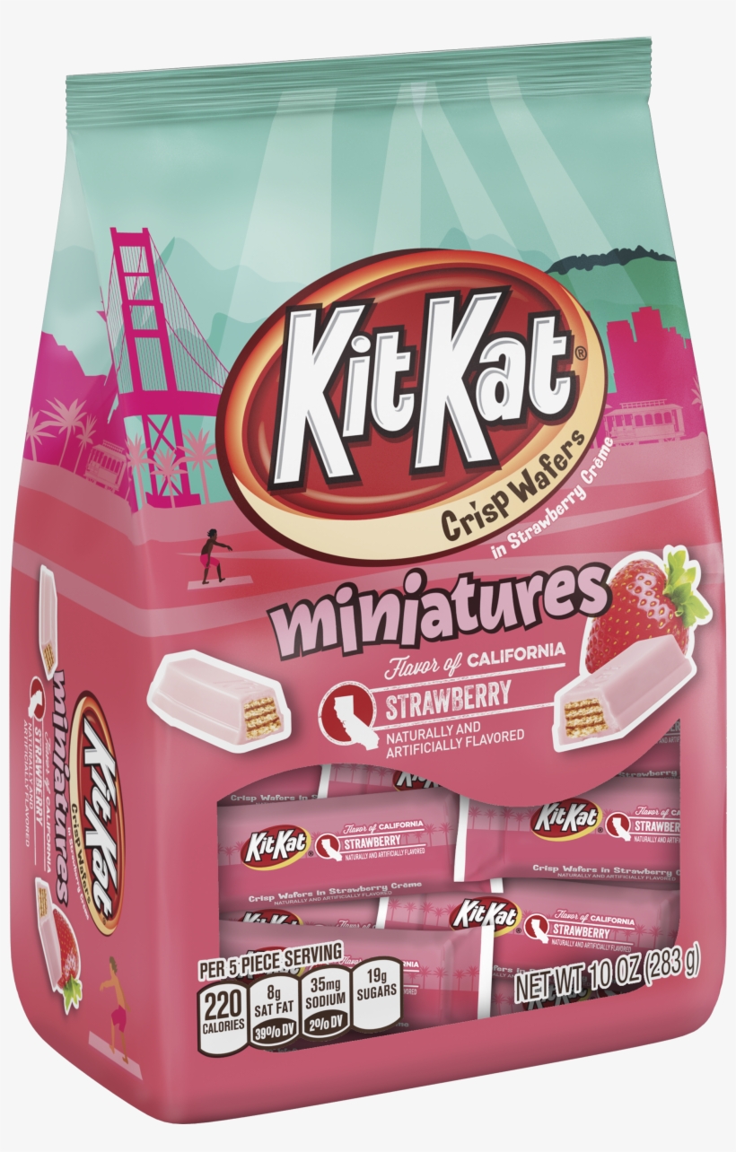 Kit Kat® Strawberry Flavored Candy Taste Of California - Strawberry Kit Kat California, transparent png #8203578