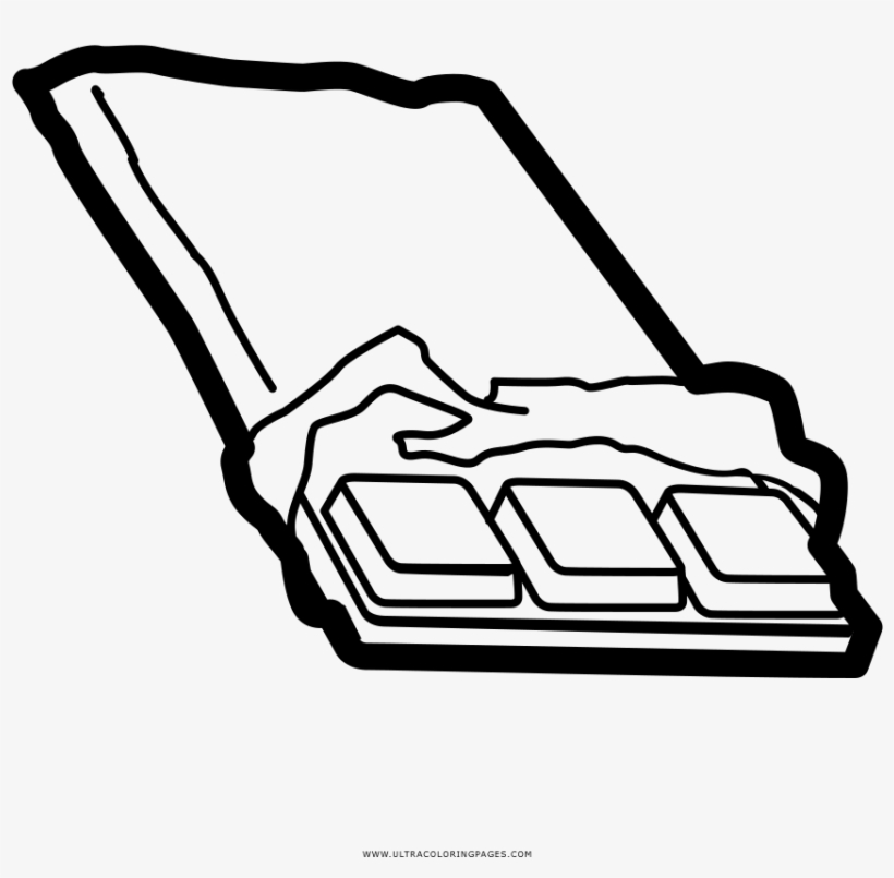 Candy Bar Coloring - Line Art, transparent png #8203889