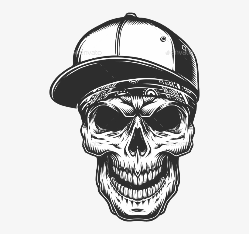 Collection Of Free Transparent Gangsta Download On - Skull With Cap, transparent png #8204297