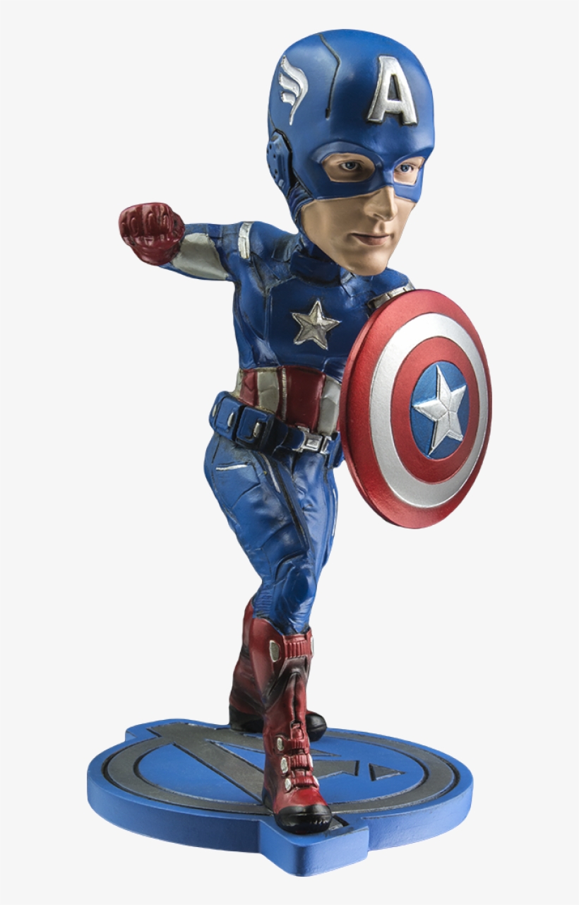 Description - Captain America Head Knockers, transparent png #8204621