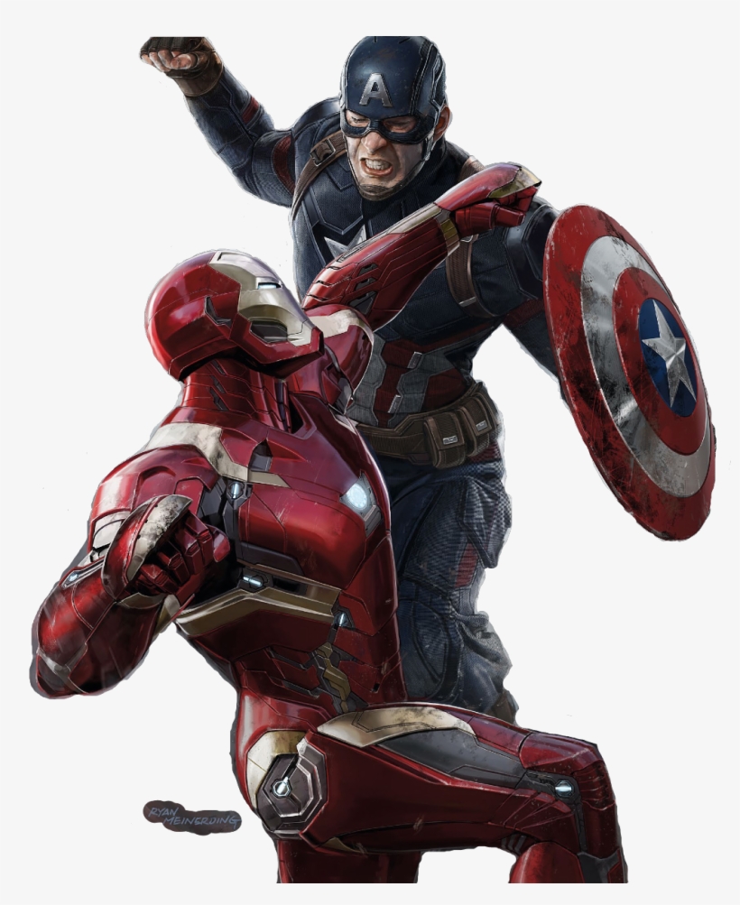 Civil War - Iron Man Versus Capitán América, transparent png #8204773