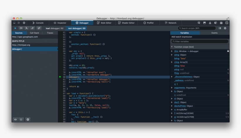 Paused At A Debugger Statement - Javascript Debugger, transparent png #8205357