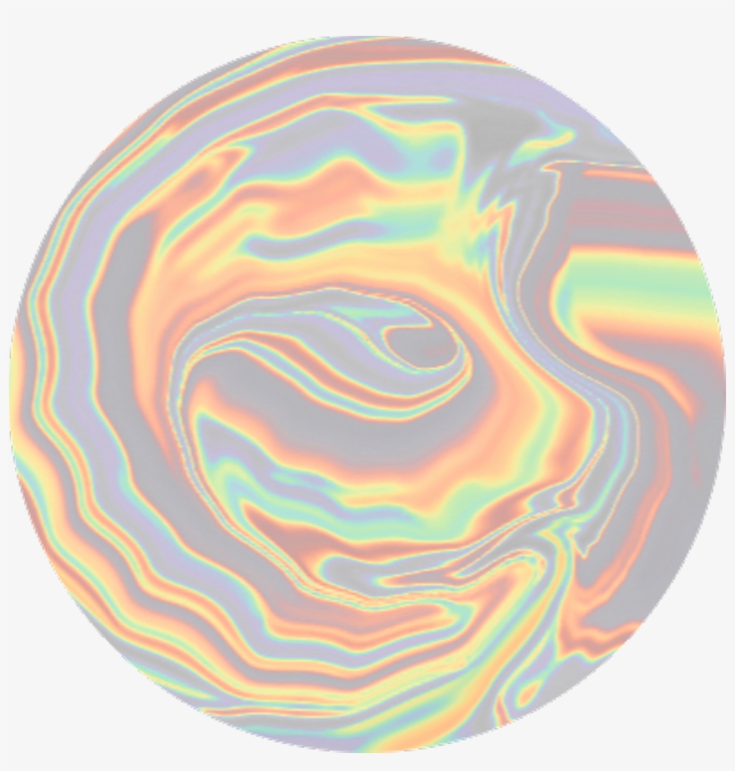 Orange Green Beige Blue Circle Swirl Marble Holo Rainbo - Circle, transparent png #8205469