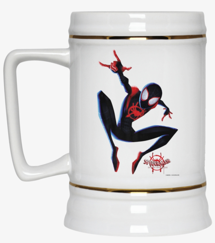 Marvel Spider Man Spiderverse Miles Morales Beer Stein - Mug, transparent png #8205503