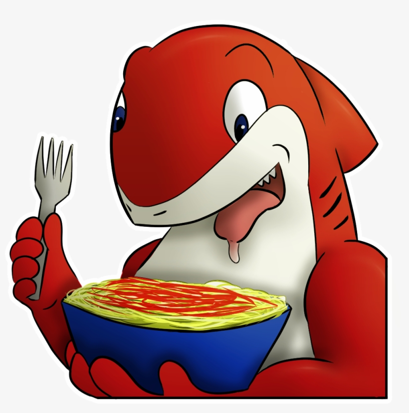 Spaghetti Shark - Cartoon, transparent png #8205577