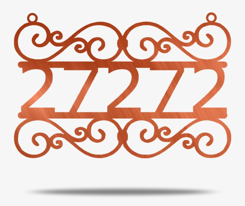 Swirl Address Customizable Metal Wall Sign - Surname, transparent png #8205694