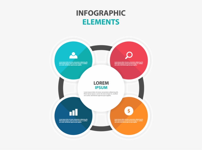 Abstract Colorful Label Business Infographics Elements - Infographic Elements Png, transparent png #8206457