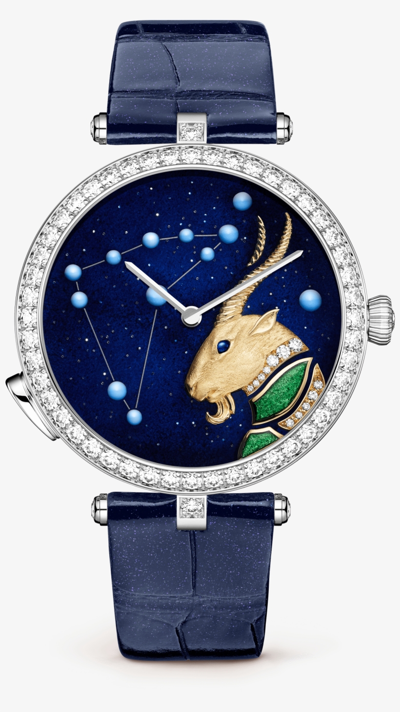 Lady Arpels Zodiac Lumineux Capricorn Watch - Longines Conquest Vhp Chronograph, transparent png #8206661