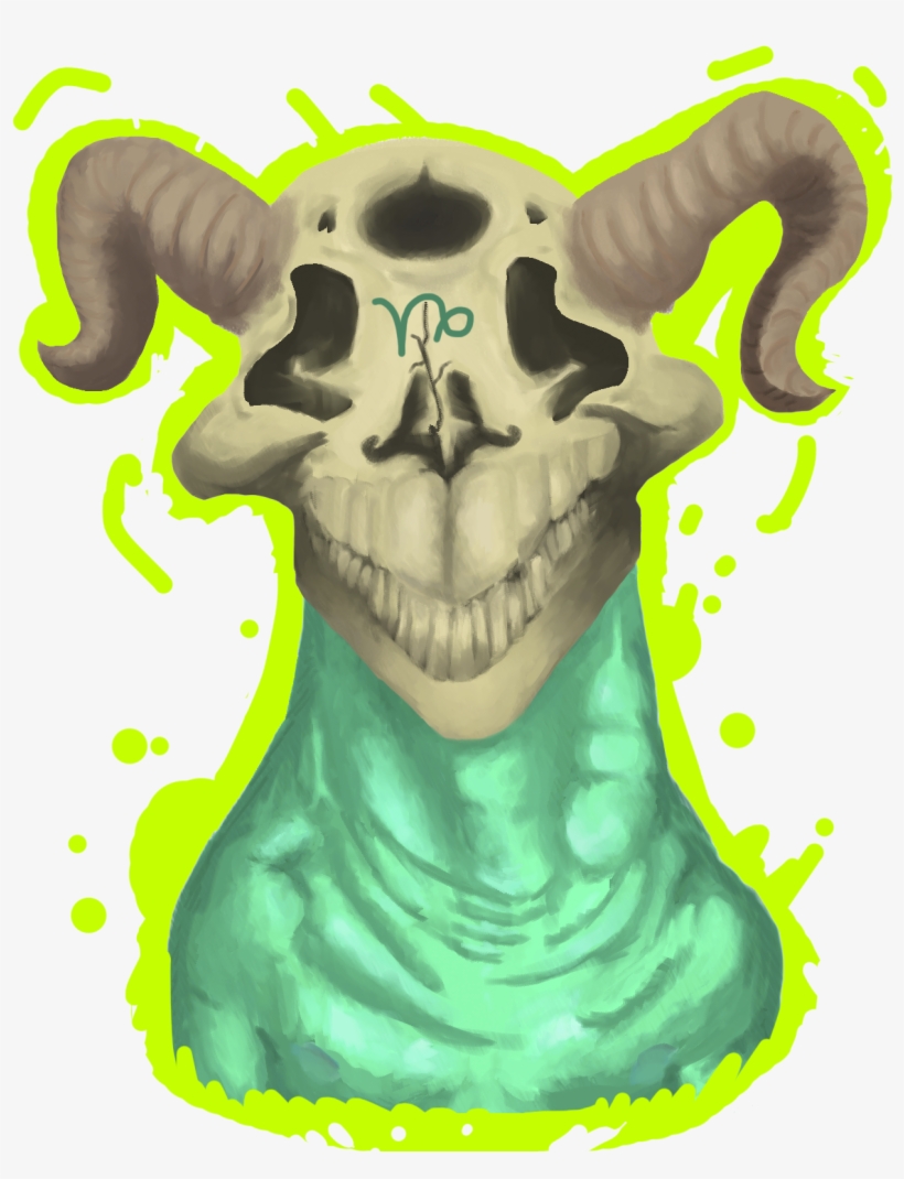 Der Capricorn - Skull, transparent png #8207248