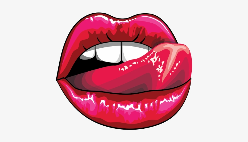 Sexy Lips Png - Bite Lips Vector, transparent png #8207729