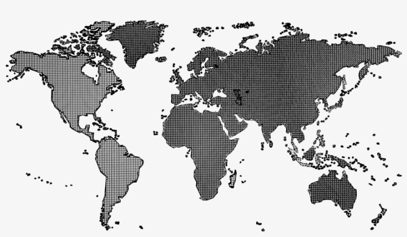World Mapp - Black World Map Outline, transparent png #8209222