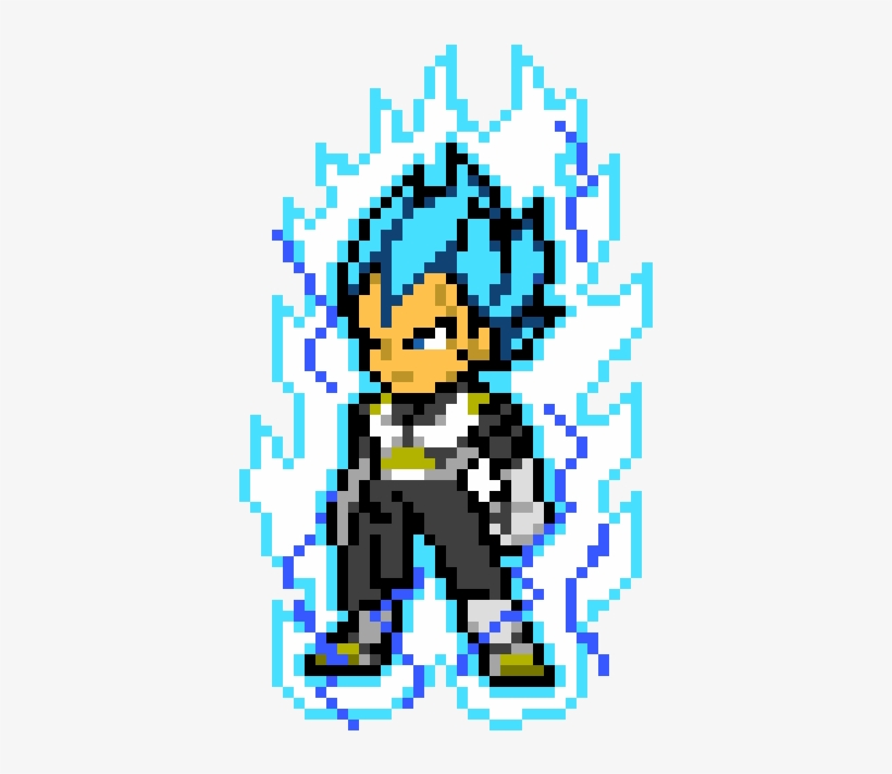 Vegeta Super Sayan God Super Sayan Pixel Art Maker - Pixel Art Vegeta Super Saiyan, transparent png #8210024