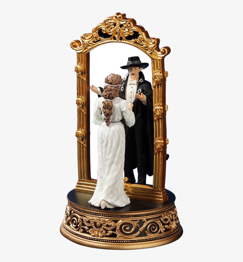 Phantom & Christine Mirror Figurine - San Francisco Music Box Company Phantom, transparent png #8210117