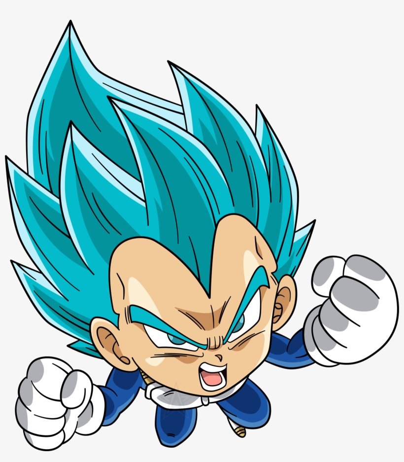 Goku Clipart Anime Chibi - Vegeta Super Saiyan Blue Chibi, transparent png #8210249