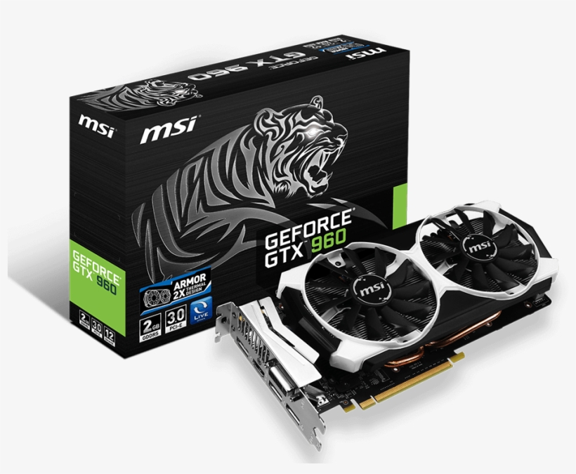 Geforce Gtx 960 2gd5t - Msi Gtx 960 Armor, transparent png #8210526