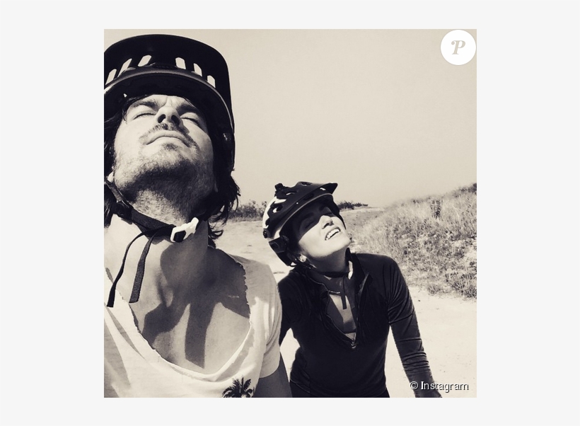 Nikki Reed Et Son Mari Ian Somerhalder Font Du Vélo - Ian Somerhalder Defends Nikki On Instagram, transparent png #8210559