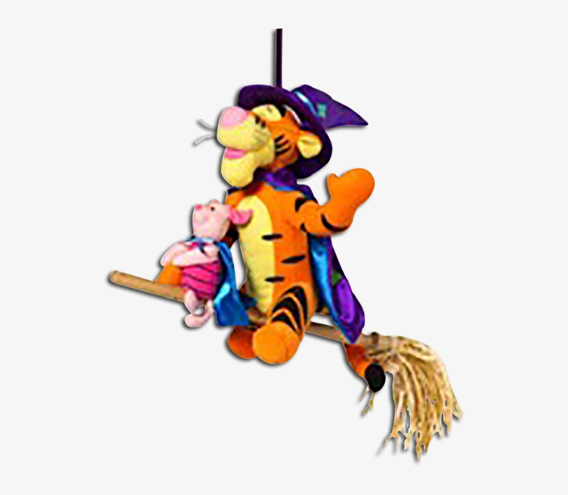 Tigger Halloween Decoration Witch Piglet Disney Stuffed - Tigger Witch, transparent png #8210995