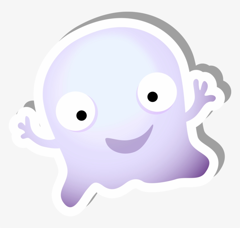 Happy Little Ghost Sticker, transparent png #8211230