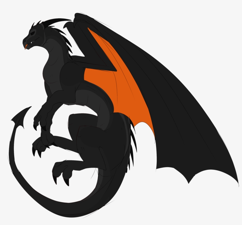 Black Dragon Sketch - Illustration, transparent png #8211298