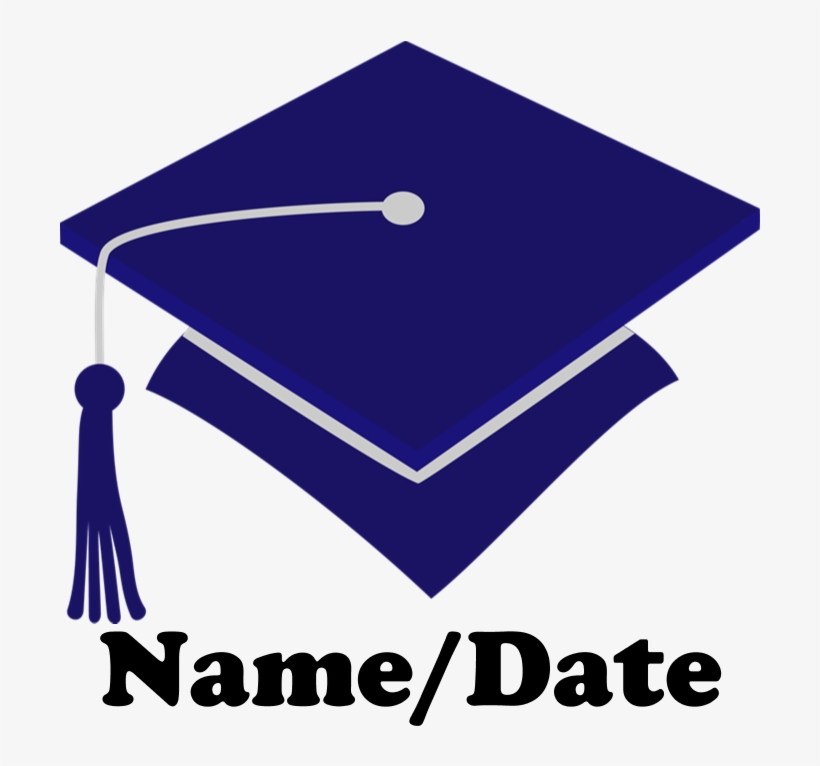 Personalized navy blue graduation cap love free transparent png