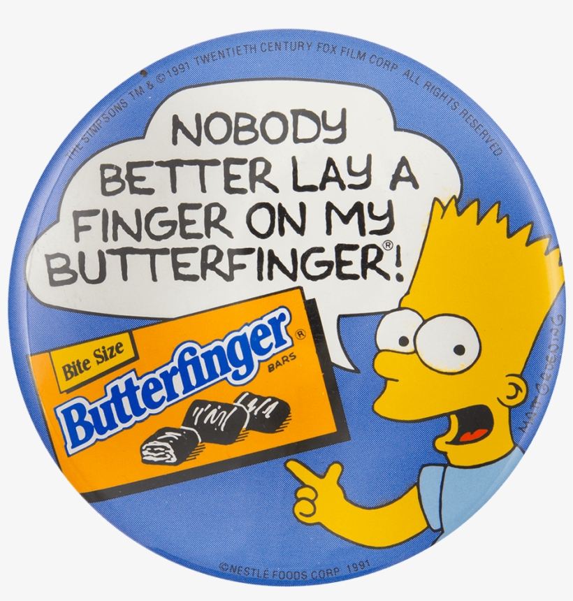Butterfinger Bart Simpson - Butterfinger Bb's, transparent png #8211328