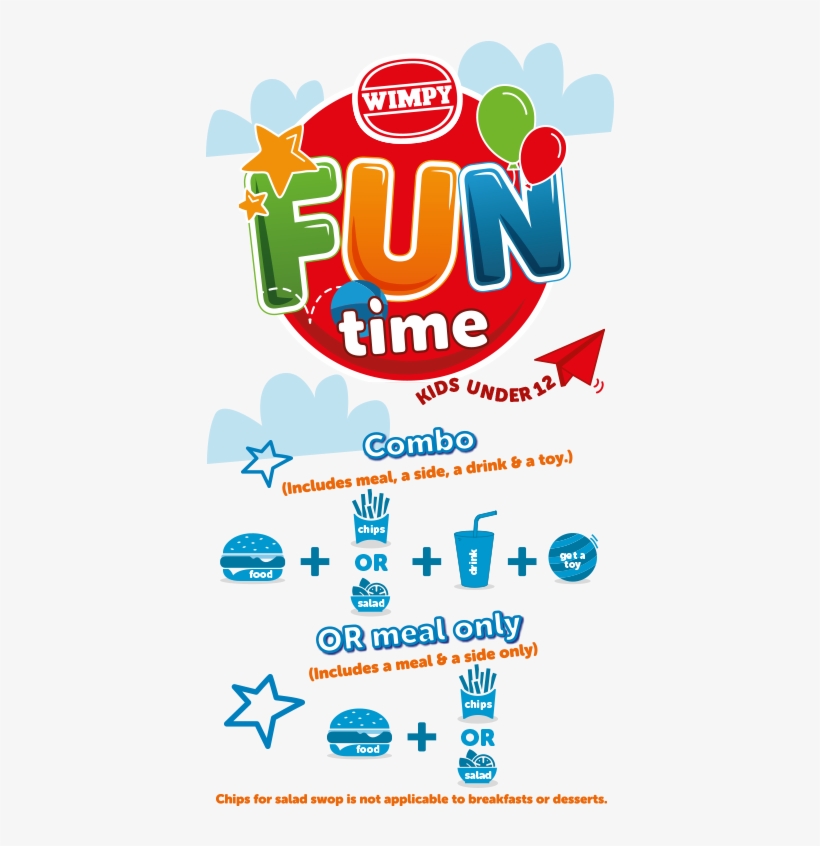 Kids Meals - Wimpy Kiddies Menu, transparent png #8211416