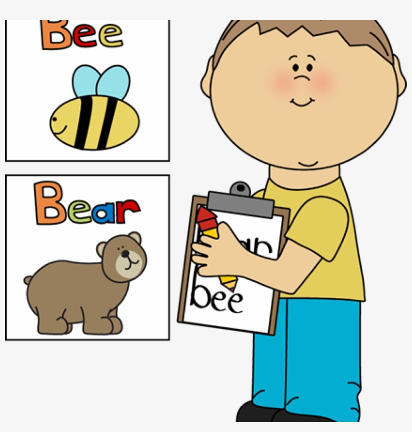 Kids Writing Clipart Boy Words On Clipboard Home Pinterest - Kids Writing Clipart, transparent png #8211985