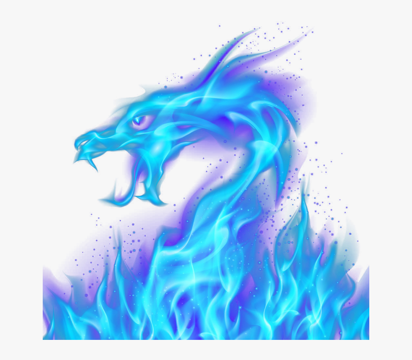 Mq Fire Blue Smoke Smokes Dragon Flames Png Gif Smoke - Blue Fire Dragon Png, transparent png #8212130