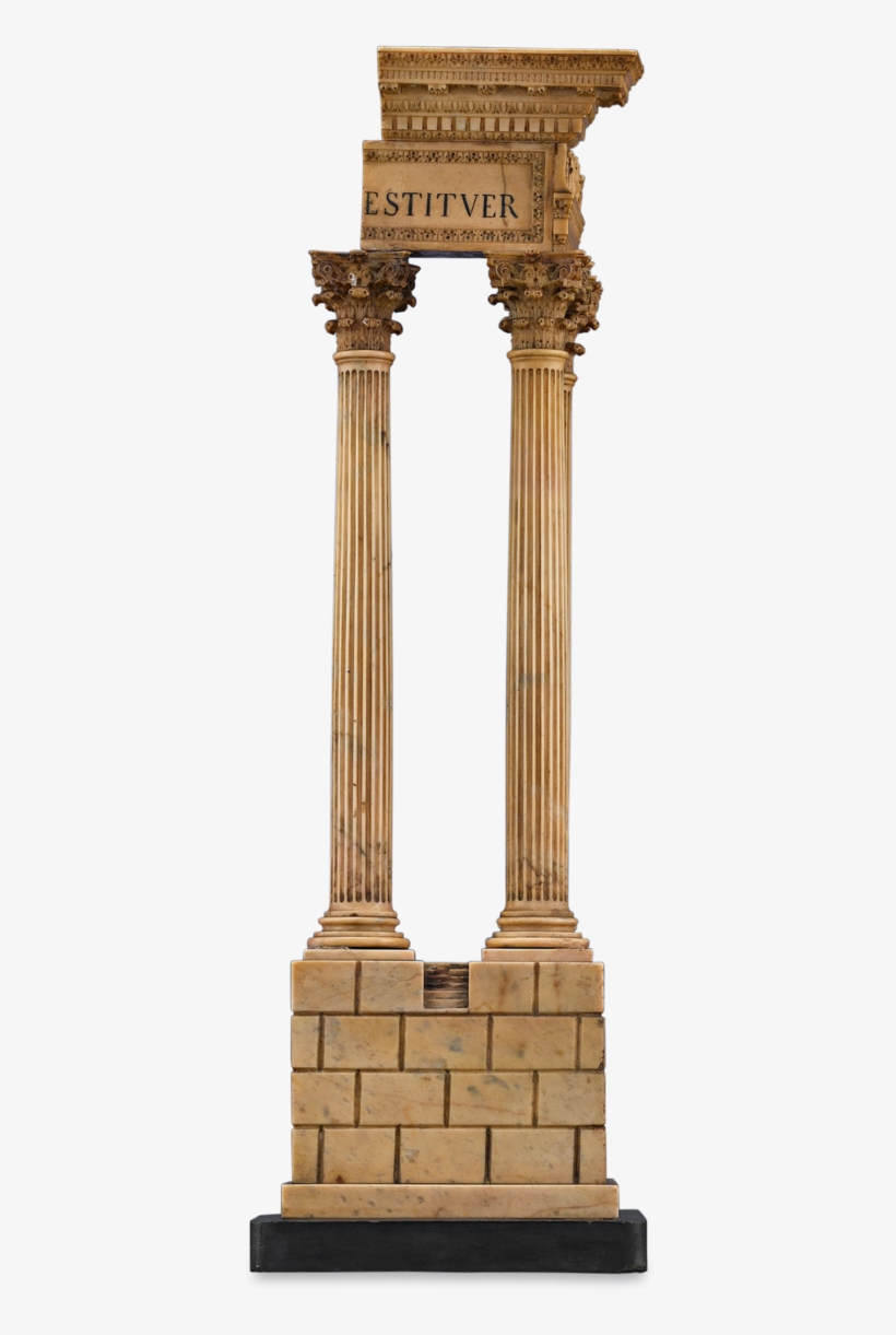 Grand Tour Souvenir Of Temple Of Vespasian And Titus - Column, transparent png #8212201