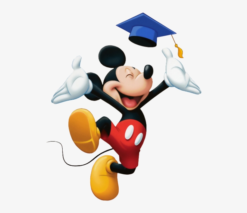 Mickey Mouse Graduation - Mickey Mouse With Graduation Cap, transparent png #8212897