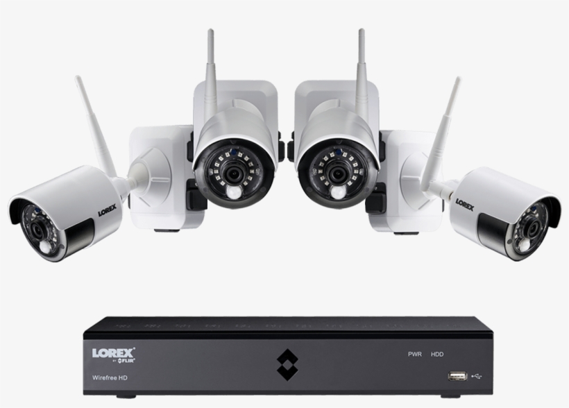 1080p Wireless System With 4 Rechargeable Wire Free - Security Cameras Systems, transparent png #8213134