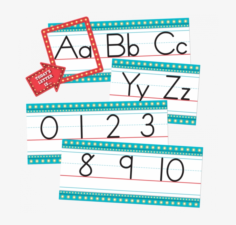 Marquee Alphabet Line Bulletin Board - Zaner Bloser Alphabet, transparent png #8213851