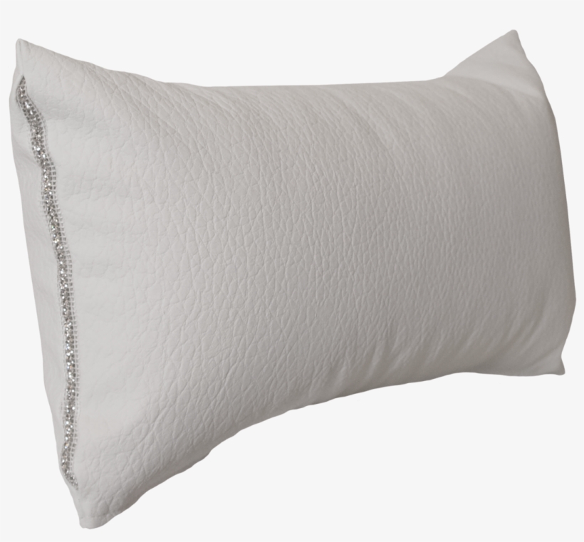 Theo Pillow With Crystal Ribbon White - Cushion, transparent png #8214502