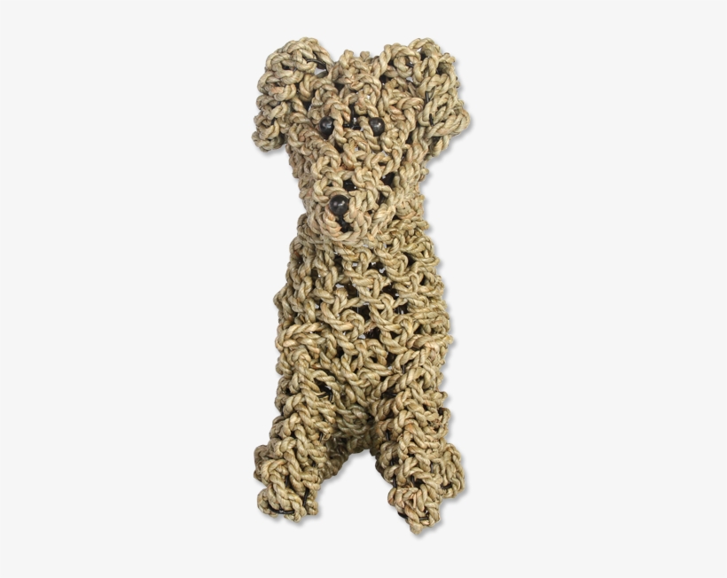 Natural Rope Dog - Crochet, transparent png #8214849