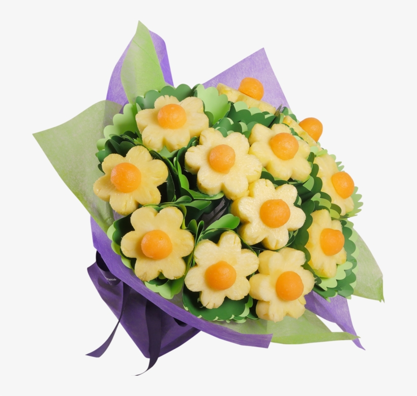 Pineapple Flower Bouquet - Bouquet, transparent png #8214850