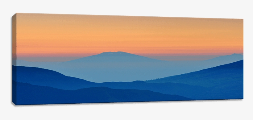 Mountain Silhouette Panoramic Canvas Print - Summit, transparent png #8216746