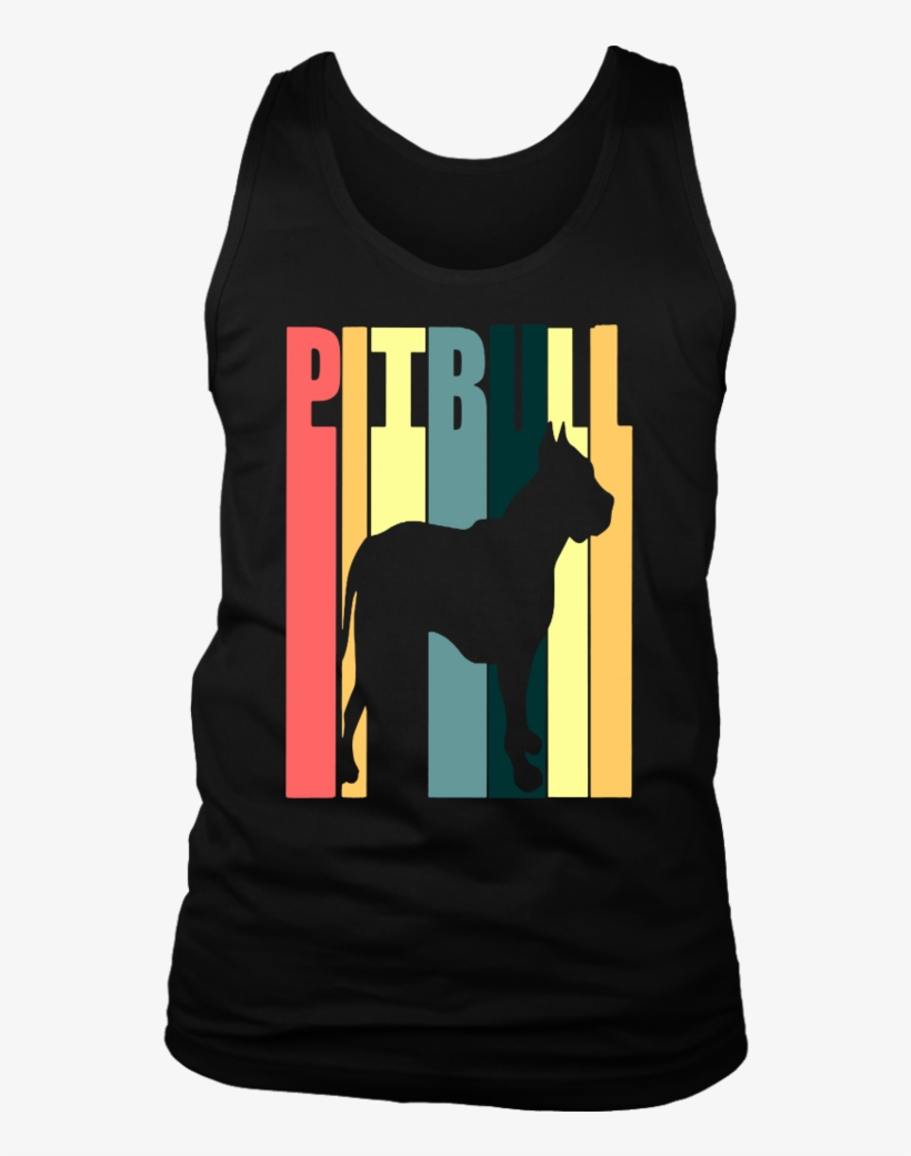 Pitbull Dog Vintage T-shirt, Retro Vintage Pitbull - Shirt, transparent png #8216960